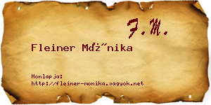 Fleiner Mónika névjegykártya